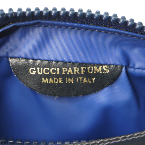 OLD Gucci　ショルダー付きポーチショルダー（青・小）