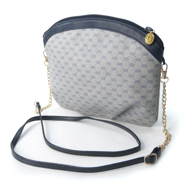 OLD Gucci　チェーン付きマイクロGGクラッチバッグ（青）