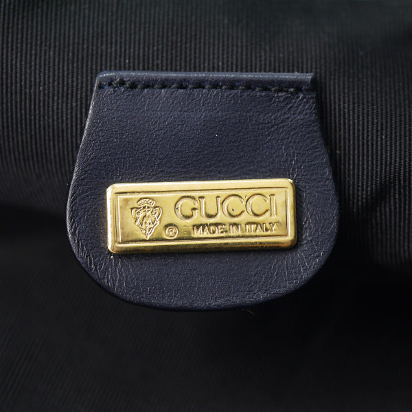 OLD Gucci　チェーン付きマイクロGGクラッチバッグ（青）