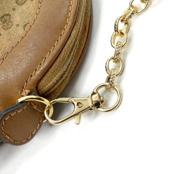 OLD Gucci　チェーン付きマイクロGGミニポシェット（ベージュ）