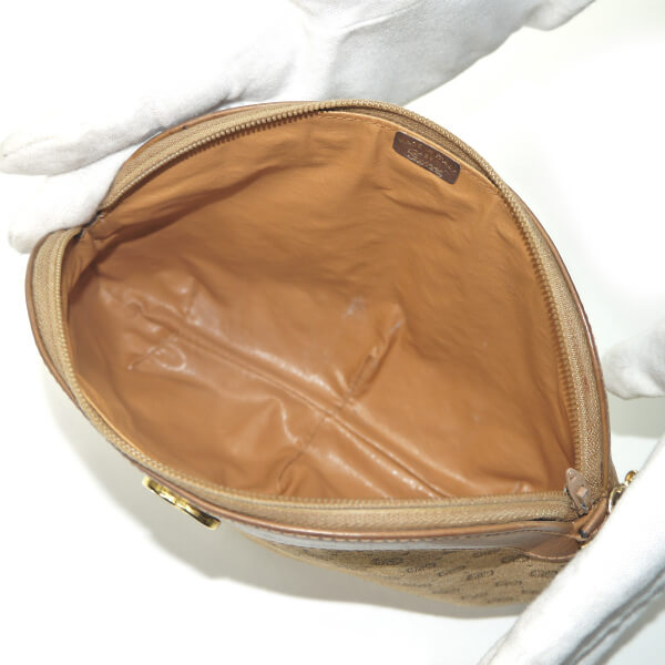 OLD Gucci　チェーン付きマイクロGGミニポシェット（ベージュ）