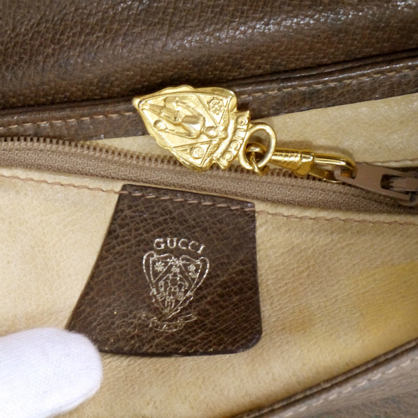 OLD Gucci  ピグスキン総革ショルダー（茶）