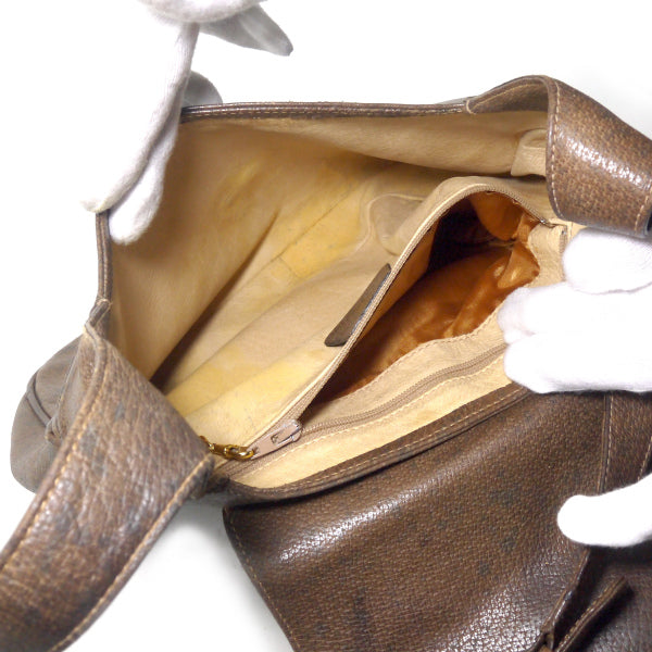 OLD Gucci  ピグスキン総革ショルダー（茶）