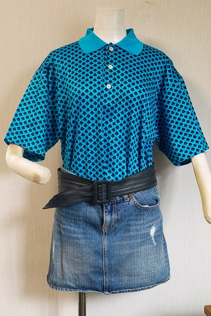 OLD Gucci クローバー青シャツ