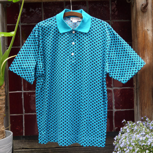 OLD Gucci クローバー青シャツ