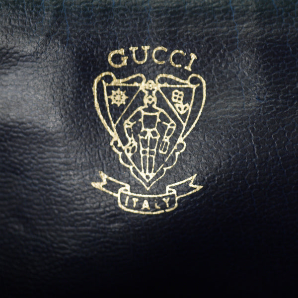 OLD Gucci 　チェーンショルダー付シェリーポーチ（青）