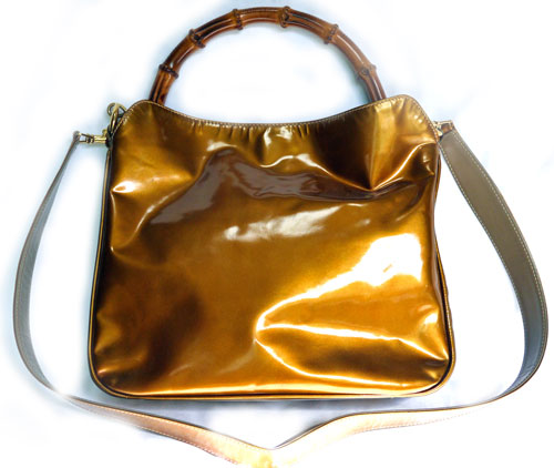 OLD Gucci ホーボー 金 ２Wayバンブーバッグ（小）