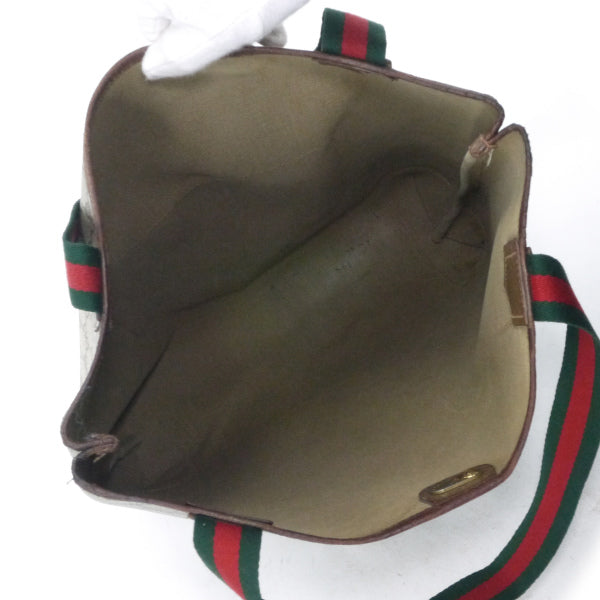 OLD Gucci レザーポケット トートバッグ（茶）