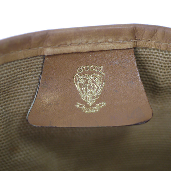 OLD Gucci ポケット付GGキャンバス トートバッグ（茶）