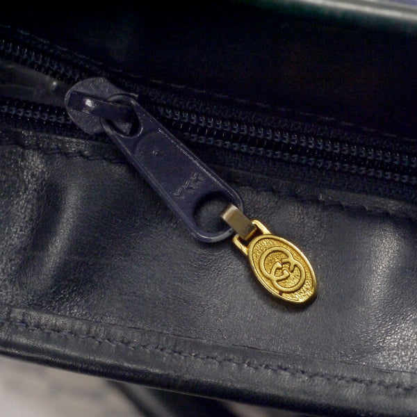 OLD Gucci　レア!!GG柄シェリー大型トートハンドバッグ（青）