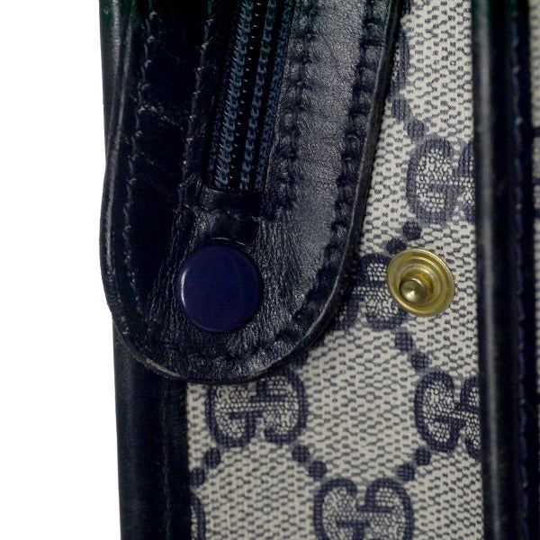 OLD Gucci　レア!!GG柄シェリー大型トートハンドバッグ（青）