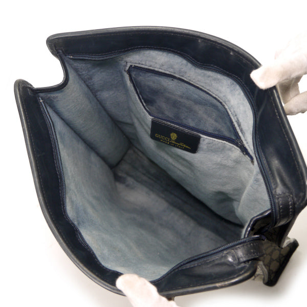 OLD Gucci　レア!!GG柄シェリー大型トートハンドバッグ（青）