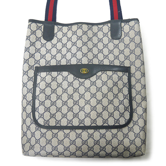 OLD Gucci　 定番トートバッグ（青）