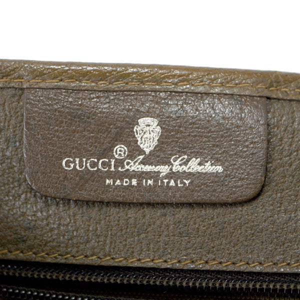 OLD Gucci サイドシェリー トートバッグ(茶)
