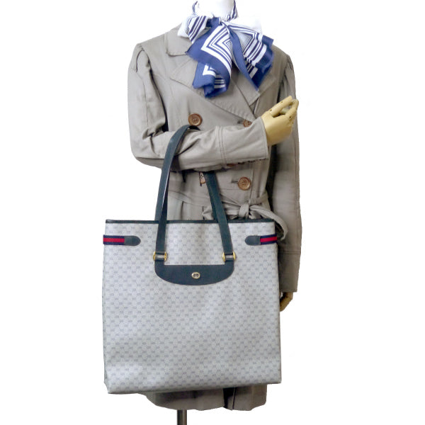 OLD Gucci 80sマイクロGGアクセコトートバッグ（青）