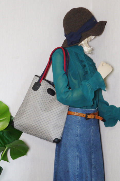 OLD Gucci シンプルトートバッグ（青）
