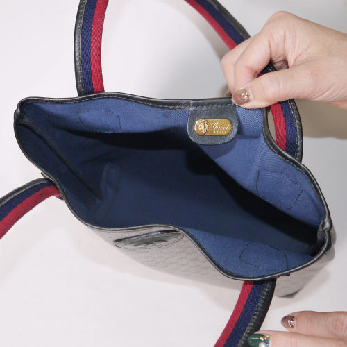 OLD Gucci シンプルトートバッグ（青）