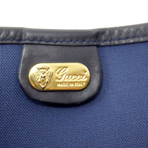 OLD Gucci 　GGエンブレム トートバッグ（青）
