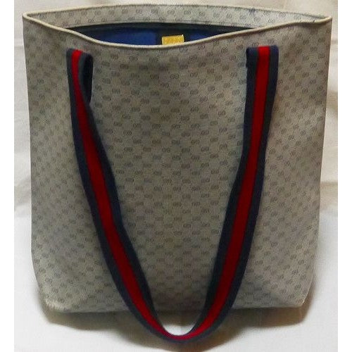 OLD Gucci マイクロGGスクエアートートバッグ（青）