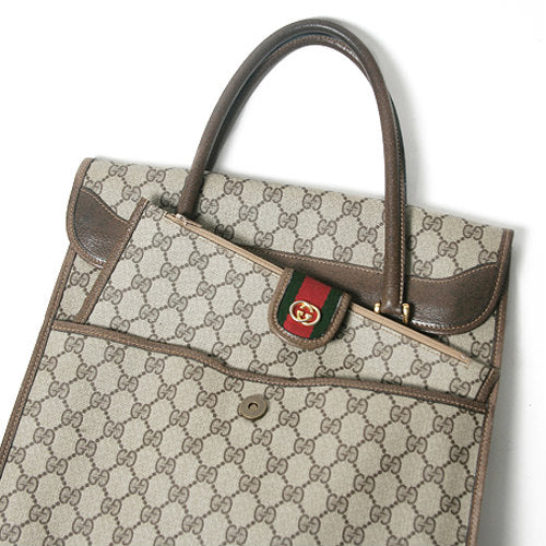 OLD Gucci　茶ポーチ付きトート