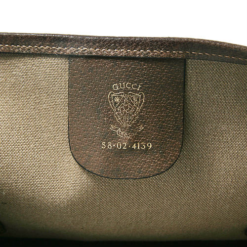 OLD Gucci　茶ポーチ付きトート