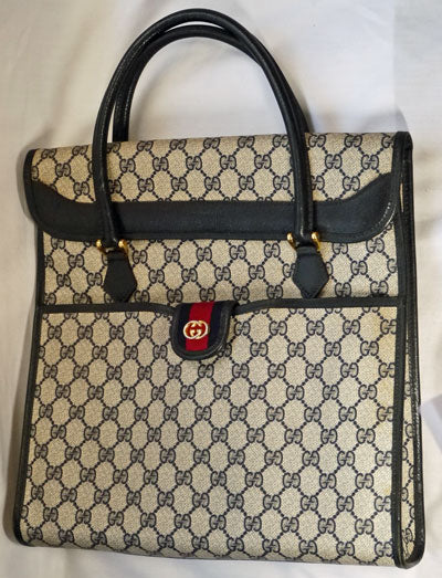OLD Gucci　青ポーチ付きトート