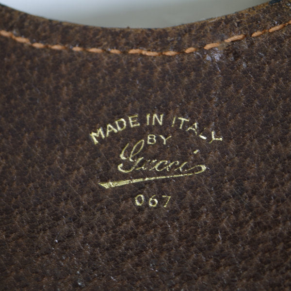 OLD Gucci　激レア!!Wシェリートートバッグ（茶）