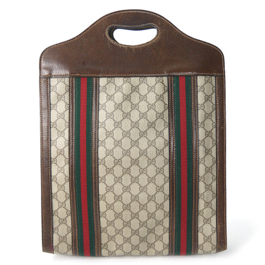 OLD Gucci　激レア!!Wシェリートートバッグ（茶）