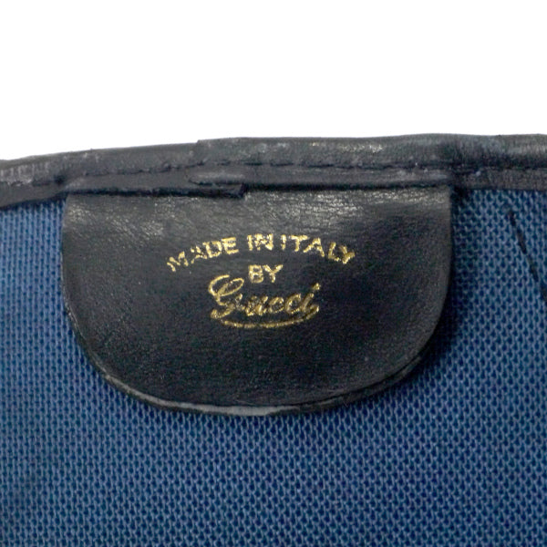 OLD Gucci 　GGベロ付き トートバッグ（青）