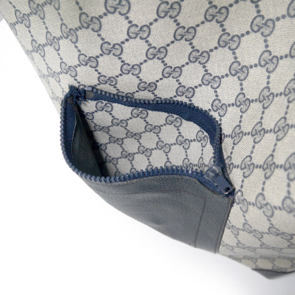 OLD Gucci　レザーポケット トートバッグ（青）