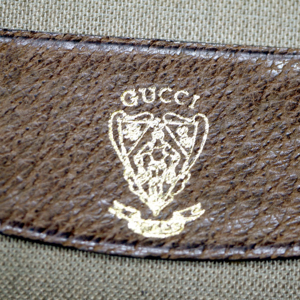 OLD Gucci 　GGベロ付き トートバッグ（茶）
