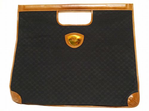 OLD Gucci ジャガード織ブリーフバッグ