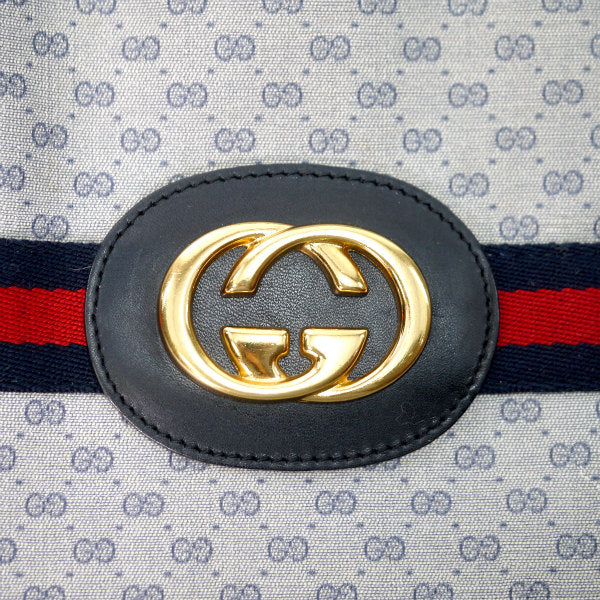 OLD Gucci 　シェリー×マイクロGGトートバッグ（青）
