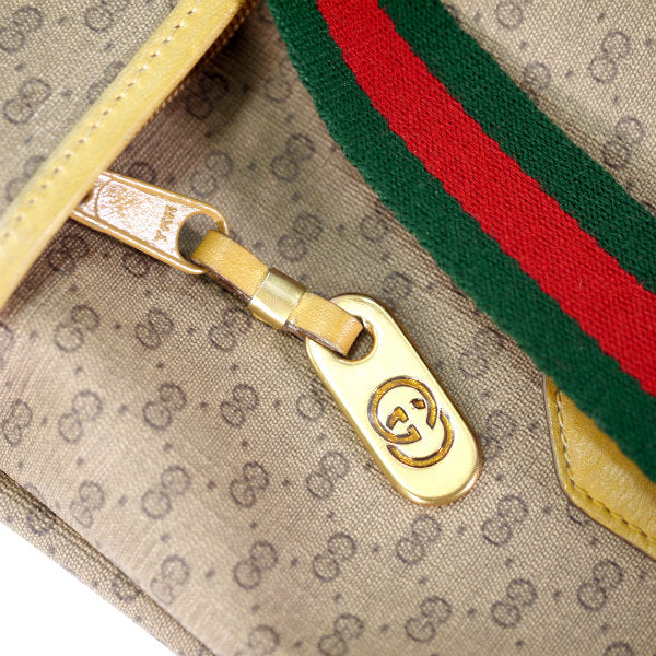 OLD Gucci マイクロGGトートバッグ（ベージュ系）