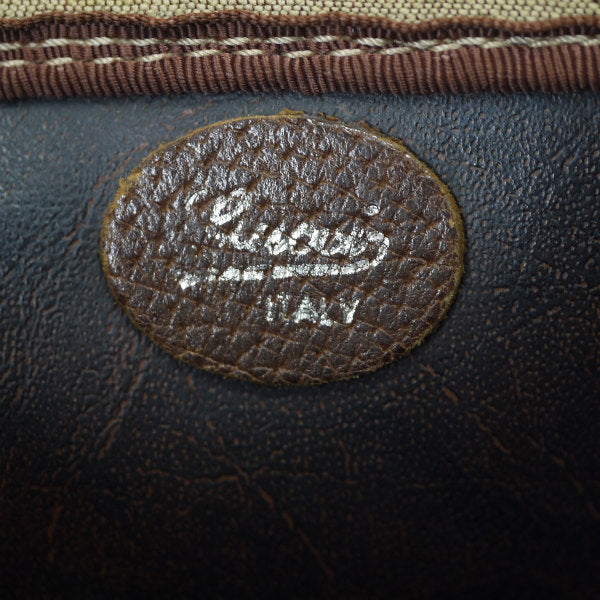 OLD Gucci マイクロGG革ポケット トートバッグ（ベージュ/ジャガード）