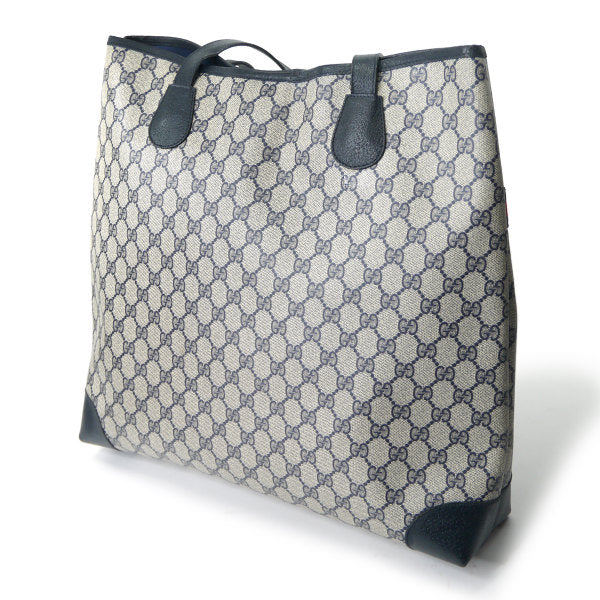 OLD Gucci 　GG金具×シェリー スクエアトートバッグ（青）