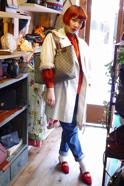 Gucci GGトートバッグ（茶）