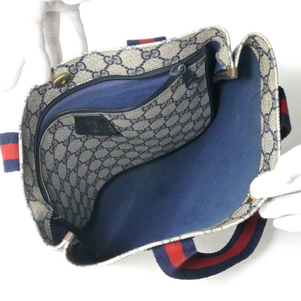 OLD Gucci　GG柄ミニトートバッグ（青）