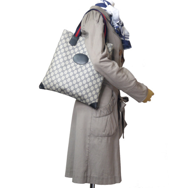 OLD Gucci　GG柄ミニトートバッグ（青）