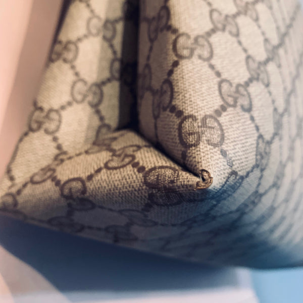 OLD Gucci GG柄スクエア型トートバッグ（茶）