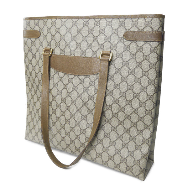 OLD Gucci GG柄スクエア型トートバッグ（茶）