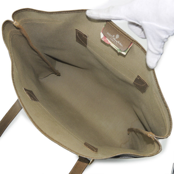 OLD Gucci GG柄スクエア型トートバッグ（茶）