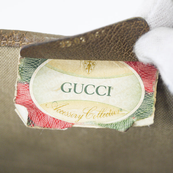 OLD Gucci GG柄スクエア型トートバッグ（茶）