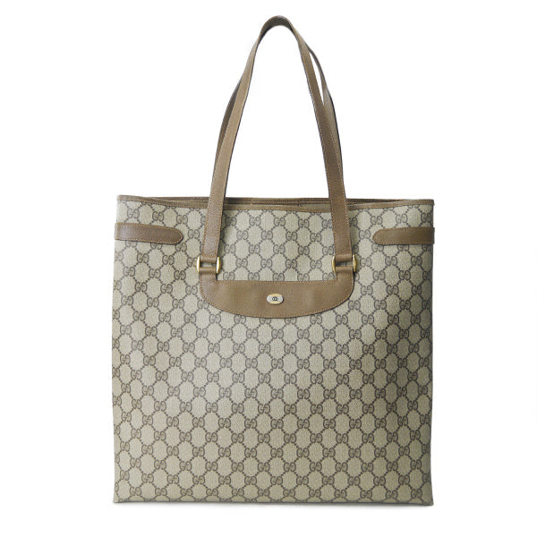 OLD Gucci GG柄スクエア型トートバッグ（茶）