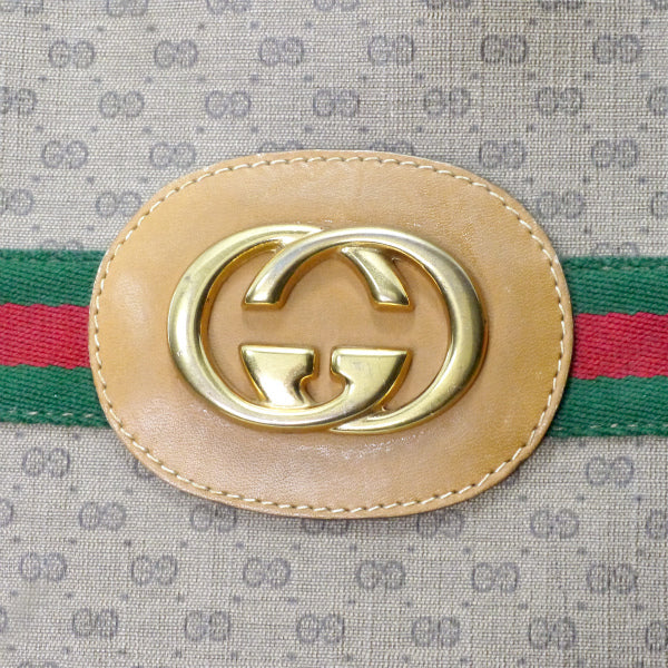 OLD Gucci エンブレム マイクロGGトートバッグ（キャメル）