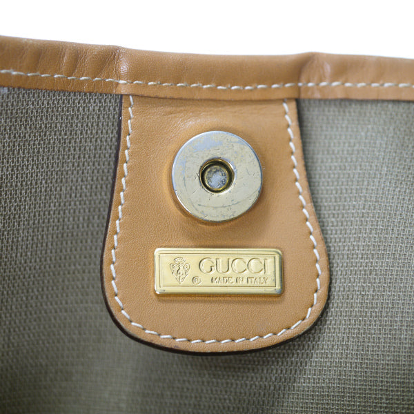 OLD Gucci エンブレム マイクロGGトートバッグ（キャメル）