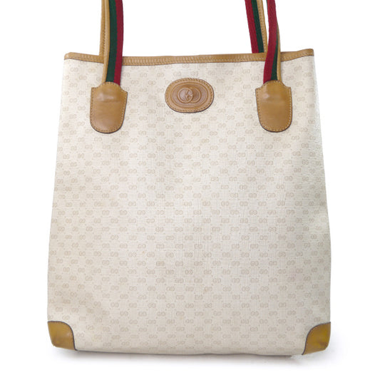 OLD Gucci マイクロGGシェリーミニトートバッグ（白）