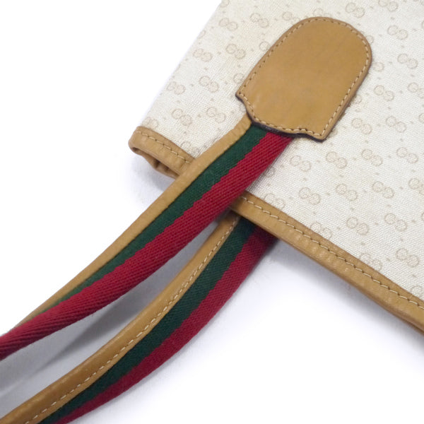 OLD Gucci マイクロGGシェリーミニトートバッグ（白）