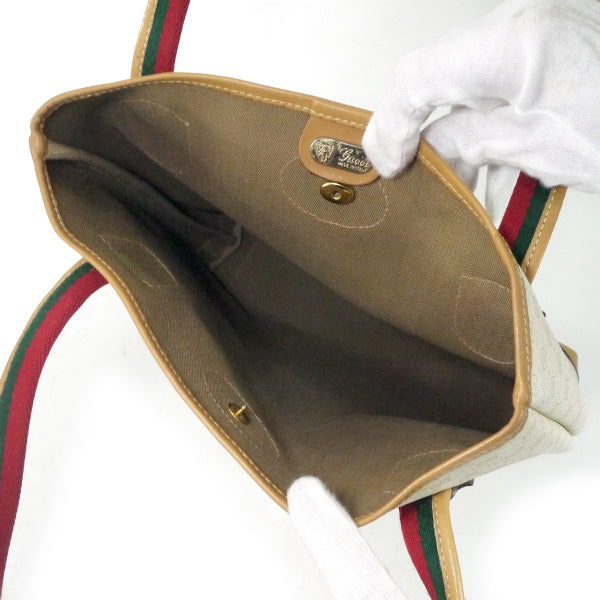 OLD Gucci マイクロGGシェリーミニトートバッグ（白）