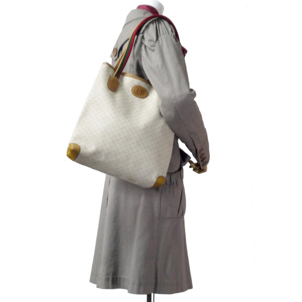 OLD Gucci マイクロGGシェリーミニトートバッグ（白）